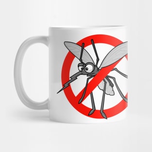 Angry mosquito in red strike Mug